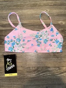 Art Class Girls' Size XS 4/5 Pink & Blue Floral Print Bikini Swim Top. NWT. U - Picture 1 of 3
