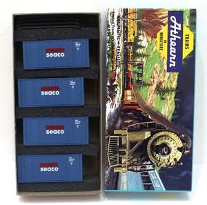 Athearn 2054 HO 20' Contenitore Seaco Scatola da 4 Nuovo con scatola - Foto 1 di 2