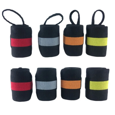 Men's Sports Striped Fitness Wristband Bandages Bracers Support Gym Running  - Image 1 of 4