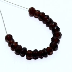 Cuentas de rondelle facetadas de hessonita briolette naturales sueltas para hacer joyas - Imagen 1 de 5