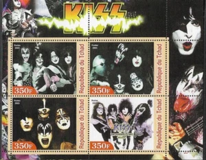 KISS ROCK MUSIC SPECIAL STAMPS MIN SHEET MNH TCHAD 2003 - Picture 1 of 1