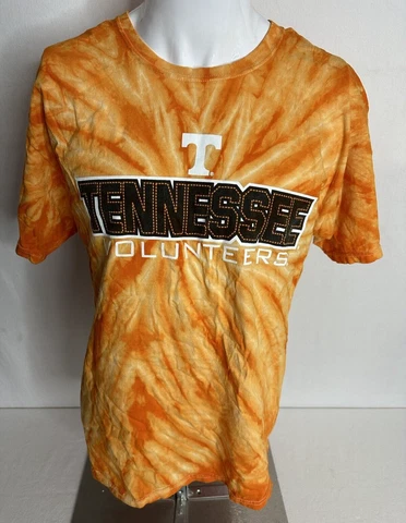 Tennessee Volunteers Hanes Mens Large T shirt Orange Tie Dye Cover