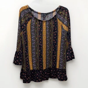 Alison Andrews blusa paisley floreale donna taglia grande manica a campana - Foto 1 di 6