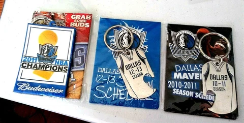 3 DIF DALLAS MAVERICKS  TEAM ISSUE BOTTLE OPENER KEY CHAIN 2010-11 2011-12 2013 Cover