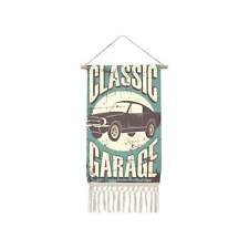 Classic Garage Linen Hanging Poster - Rustic Charm for Your Space