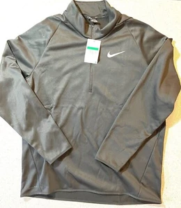 Nike Dri-Fit Size L-XL Half Zip Long Sleeve Training Top BlackTraining - Picture 1 of 6