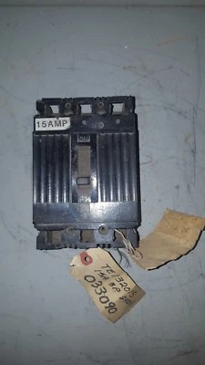 General Electric Circuit Breaker, 3P, 240VAC, 15A, TEB132015 - Image 1 of 4