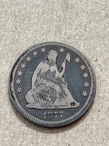 1877-CC US Liberty Seated Quarter Cover