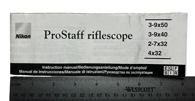 Nikon Rifle Scopes Fixed/Variables Owners Manual Guide 8"x3" Foldout to Huge - Image 1 of 4