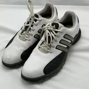 Adidas Schuhe Herren Größe 10 Powerband Spikes Golf Turnschuhe weiß Leder 737864 - Bild 1 von 12