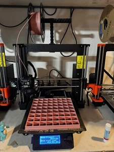 Original Prusa i3 MK3S+ 3D Printer Black-Version (USED) + Smoot Sheet - Zdjęcie 1 z 2