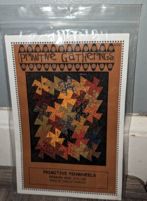 Primitive Gatherings - Primitive Pinwheels quilt pattern Carole Charles w/ Tool - Image 1 of 2