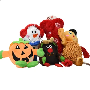 5 Spielzeug Hund Weihnachten Plüschtier Quietschspielzeug Welpe Weihnachtsgeschenke von Pet Central - Bild 1 von 12