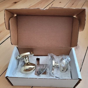 New in box EMTEK Assa Abloy Dummy EGG Door Knobs, shiny brass, PVD titanium 8050 - Picture 1 of 8