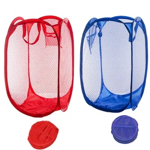 Mesh Popup Laundry Hamper, Foldable 2 Pack Portable Dirty Clothes Basket Coll... - Picture 1 of 7