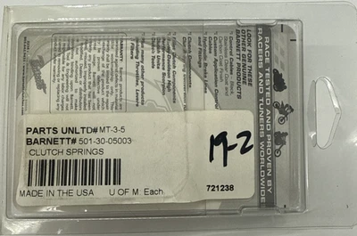 Kit de resorte de embrague de alta resistencia Barnett 501-30-05003 Honda CR125R CRF250R KTM Foto 1 de 3