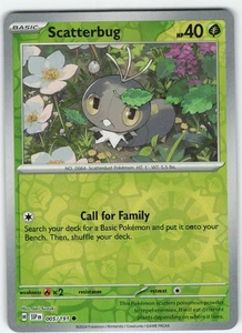 Scatterbug 005/191 Reverse Holo Common SV08: Surging Sparks NM Pokémon - Picture 1 of 2