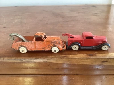 Camiones de remolque/destructores Hubley & Barclay de colección años 30 (lote de 2) Foto 1 de 4