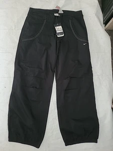 VTG Nike Studio YK2 2005 Womens Black Trousers Old Stock Size 14 - Picture 1 of 13