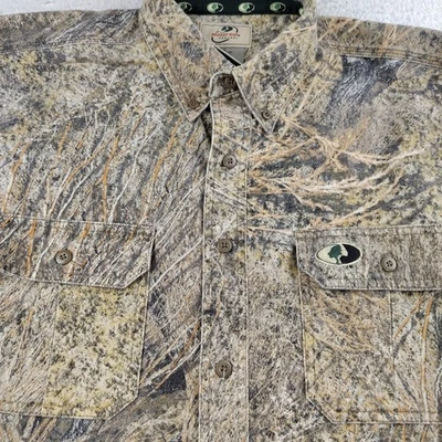 VTG Mossy Oak Brush Camo Shirt Button Down Long Sleeve Hunting Men's Large - Image 1 of 4