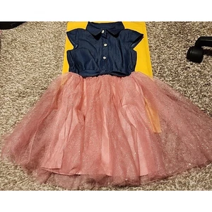 Girls Lily Bleu Size 5 Sleeveless Dress / Blue & Pink / In Great Condition - Picture 1 of 7