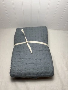 Pottery Barn Pick-Stitch Handcrafted Cotton Linen Quilted Sham ~ King ~ Sonoma - Picture 1 of 8