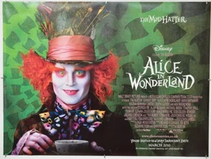 ALICE IN WONDERLAND (2010) Original Cinema Quad Movie Poster - Tim Burton - Picture 1 of 6