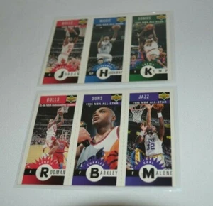 Baloncesto de cubierta superior 1996 M11 Jordan, Hardway, Kemp M14 Rodman, Barkley, Malone - Imagen 1 de 2