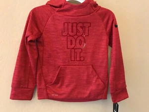 NEW BOY’s NIKE DRI-FIT THERMA XS 4 red hoody MSRP $44 sweatshirt  - Picture 1 of 11