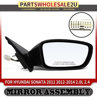 Espejo retrovisor eléctrico izquierdo con plegado manual térmico para Hyundai Sonata 2011 2012 2013 2014 Foto 1 de 4