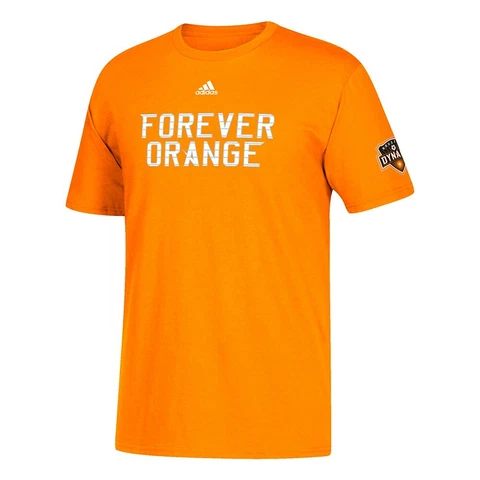 Houston Dynamo MLS Adidas "Forever Orange" Primary Hook Men's Orange T-Shirt Cover