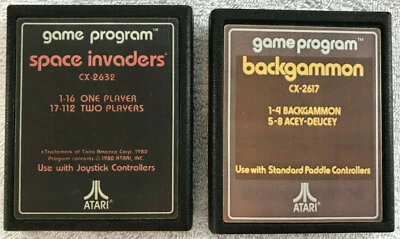 ATARI Space Invaders & Backgammon - Lot of 2 - Image 1 of 2