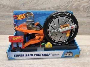 Hot Wheels City Super Spin Tire Shop Juego Track Builder Retirado 2017 Nuevo - Imagen 1 de 10