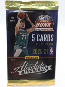 2020-21 Panini Absolute Memorabilia Basketball Retail Pack (5 Cards) - Picture 1 of 3