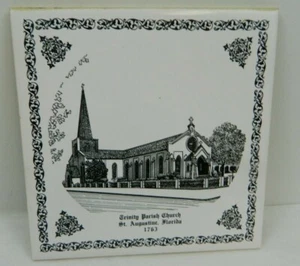 Trinity Parish Church Gedenk Keramikfliese St. Augustine Florida 6 Zoll - Bild 1 von 5