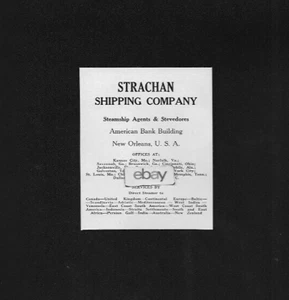 STRACHAN SHIPPING COMPANY NEW ORLEANS FREIGHTERS TO THE WORLD 1951 AD - Bild 1 von 1