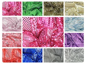 Sequin Fabric - Shiny Sparkly Material - 44" (112cm) wide - 6mm & 3mm - Picture 1 of 15