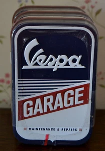 2 x Nostalgic Art Pillendosen XL, VESPA GARAGE ,  mit Pfefferminzbonbons, Neu - Picture 1 of 2