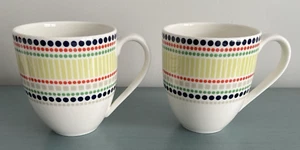 Tazas de café de porcelana Kate Spade Hopscotch Drive de Lenox 2 tazas nuevas 14 oz - Imagen 1 de 6