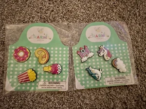 New Target Bullseye Unicorn Rainbow Donut Ice Cream SHOE CHARMS 4Shoes 2 pks - Picture 1 of 1