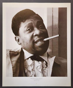 B B King Blues Legend Vintage schwarz-weiß Exlibris Fotodruck 6 - Bild 1 von 3