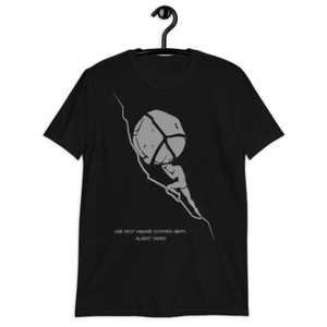 Ropa Camiseta Philosophy Spiritual Unisex, Uno Debe Imaginar a Sísifo Feliz - Imagen 1 de 4