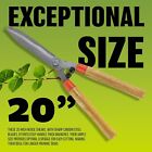 20'' CARBON STEEL BLADE WOODEN HANDLE STRONG SHEARS HEDGES GRASS DURABLE BUSHES