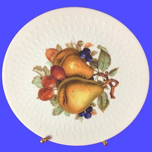 Mitterteich Bavaria Embossed Porcelain Plate Fruit Decor 7 3/4" Vintage Germany - Picture 1 of 8