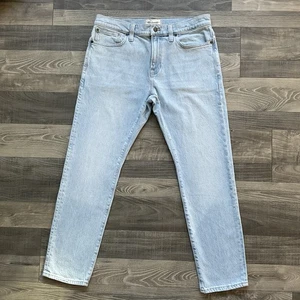 Madewell Slim Hemp Jeans Men’s 33x30 Blue Light Wash Denim Stretch N1989 - Picture 1 of 11