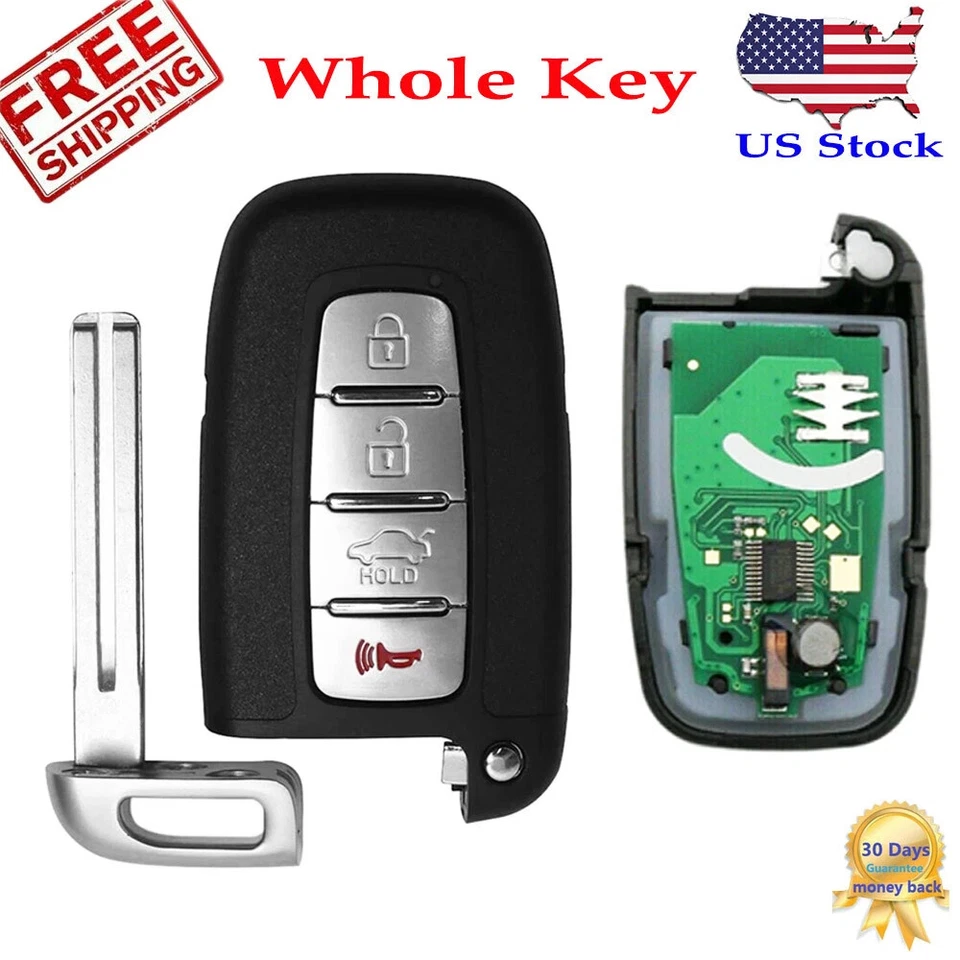 Para 2011 2012 2013 2014 Hyundai Sonata entrada sem chave controle remoto inteligente chaveiro de carro - Imagem 1 de 4