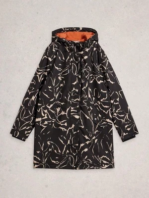 White Stuff Willow Waterproof Coat- Black/Neutral/Orange Colours- Size 22- BNWT - Image 1 of 4
