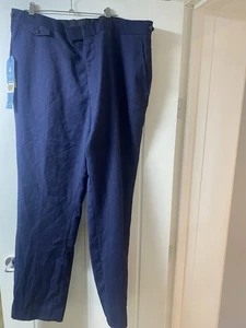 John Lewis Saville Row Wool Trousers In Navy Blue in Size 38R RRP £150 - Picture 1 of 5