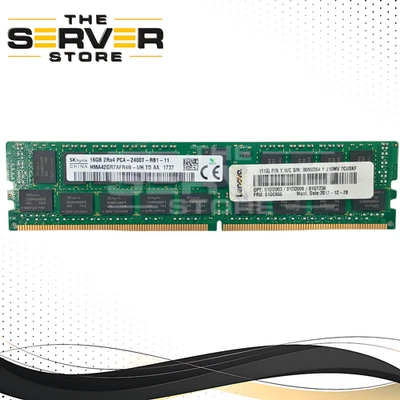 Lenovo 16GB 2Rx4 DDR4-2400T PC4-19200 ECC Registered Memory 01DE955 - Image 1 of 3