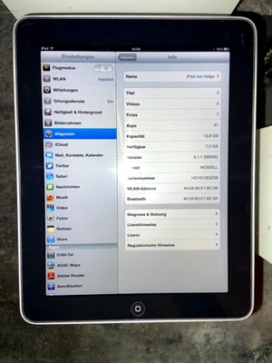 Apple iPad Air 1. Gen. 16GB, WLAN, 24,64 cm, (9,7 Zoll) - Spacegrau - Bild 1 von 4